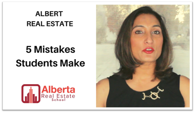 5 Mistakes Students Make when preparing for the Alberta Real Estate Exam